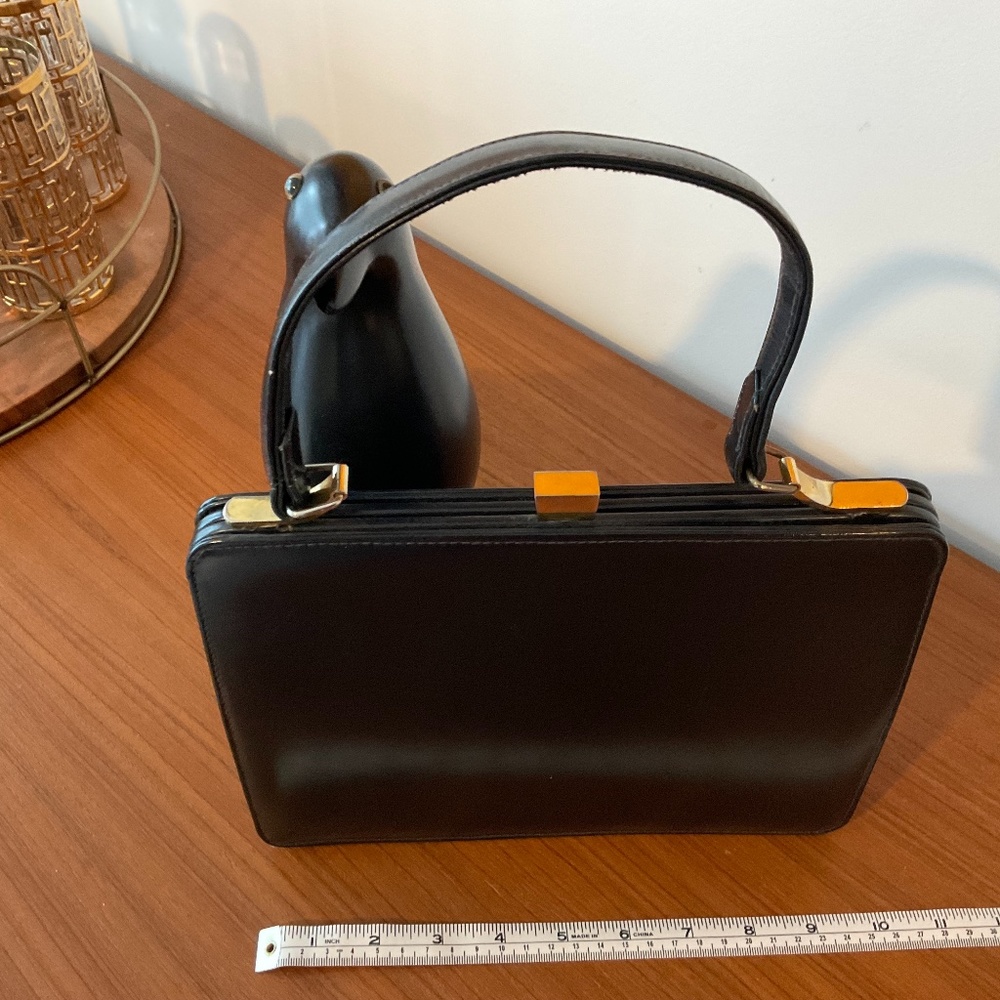 COPY - Vintage Black Leather Handbag